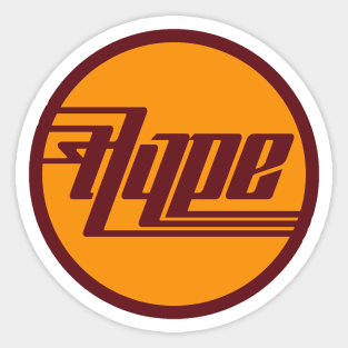 Hype type in a circle Sticker